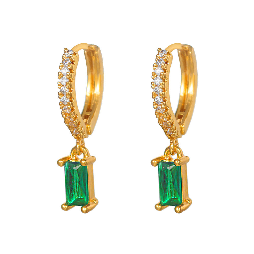 Wholesale Cubic Zirconia Diamond Copper Earrings